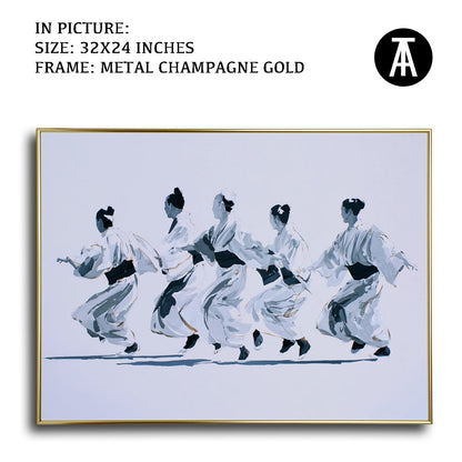 Artwork in Light Brown Frame