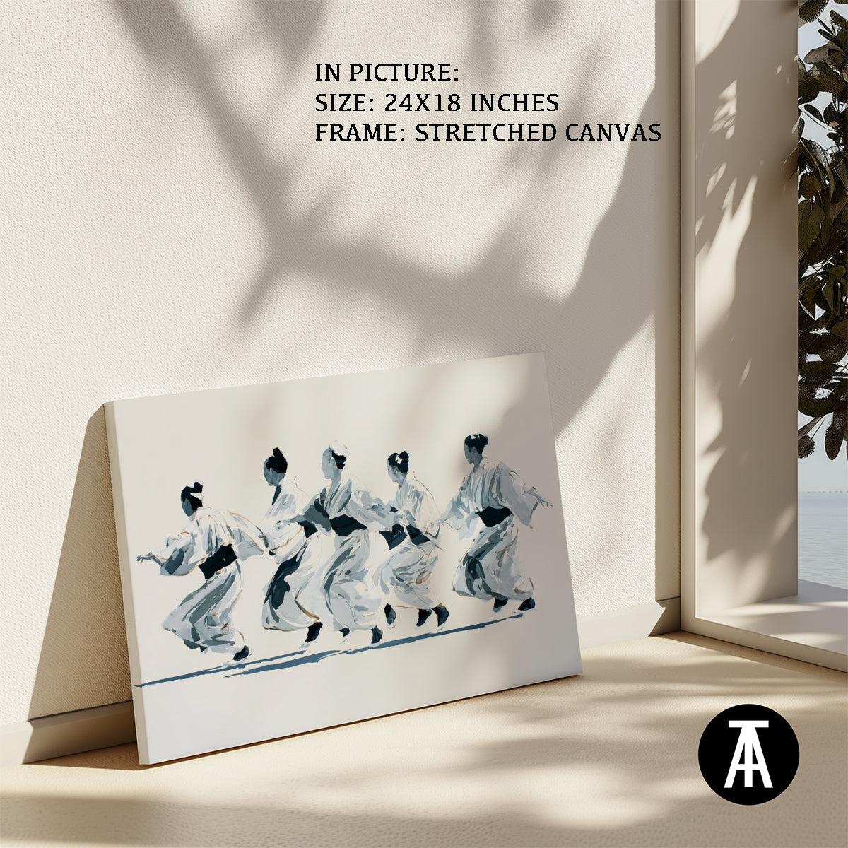 Artwork in Natural Wood Frame