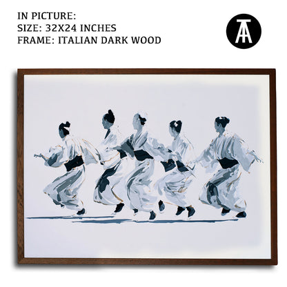 Artwork in Dark Wood Frame