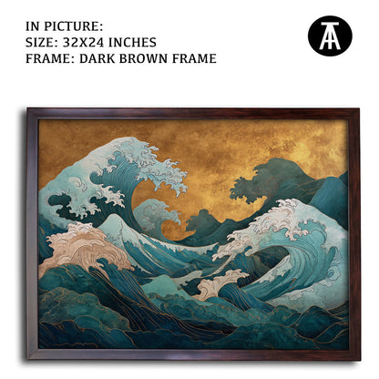 Artwork in Metal Champagne Gold Frame