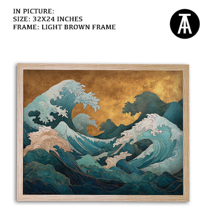 Artwork in Dark Brown Frame