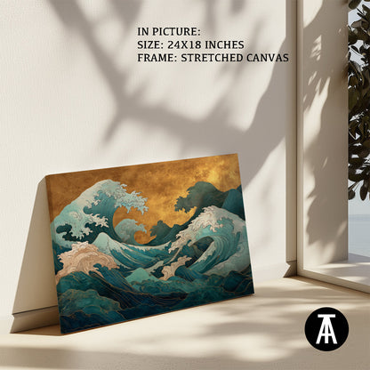 Artwork in Natural Wood Frame