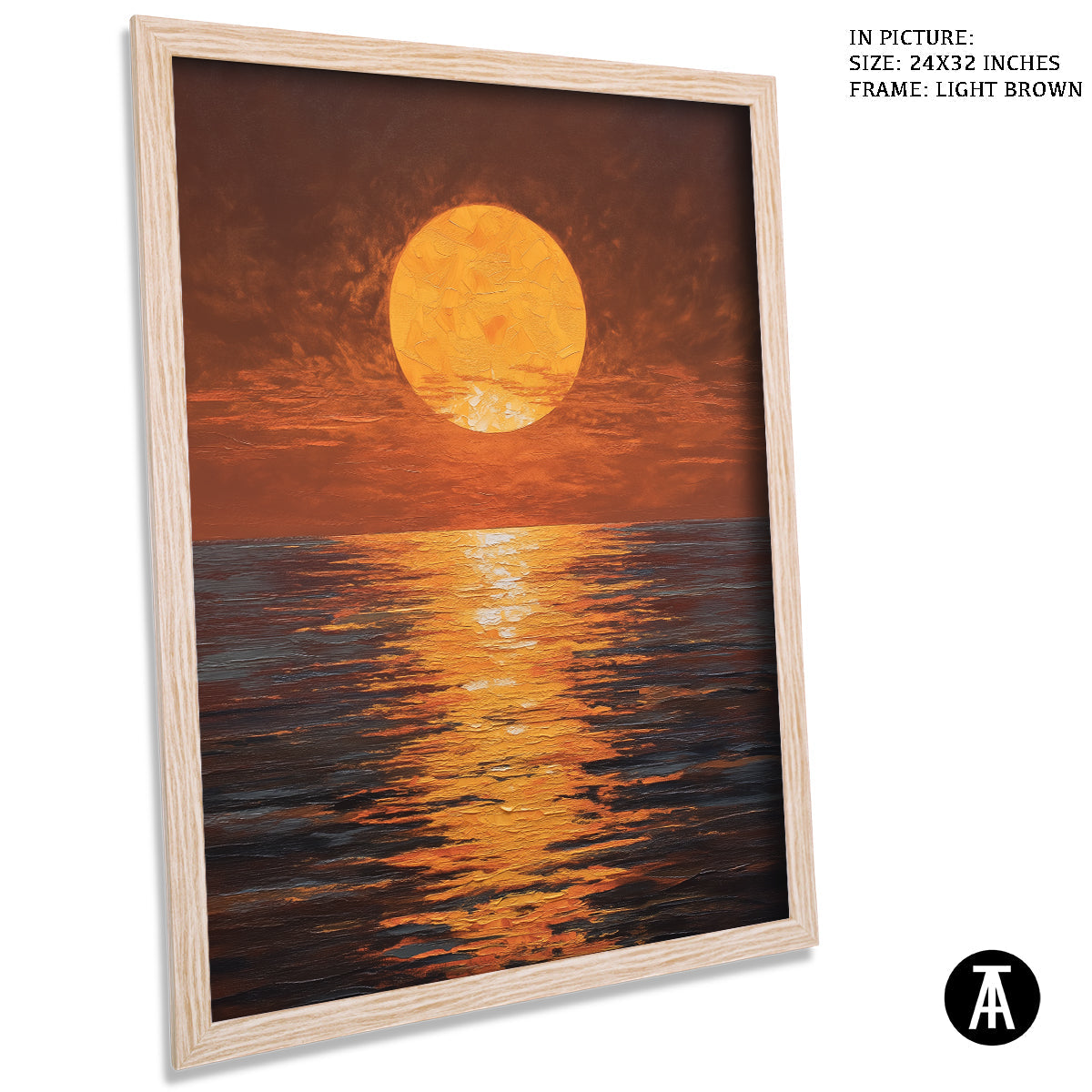 Artwork in Dark Brown Frame