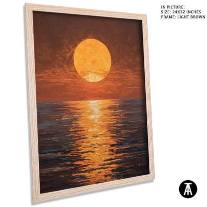 Artwork in Dark Brown Frame