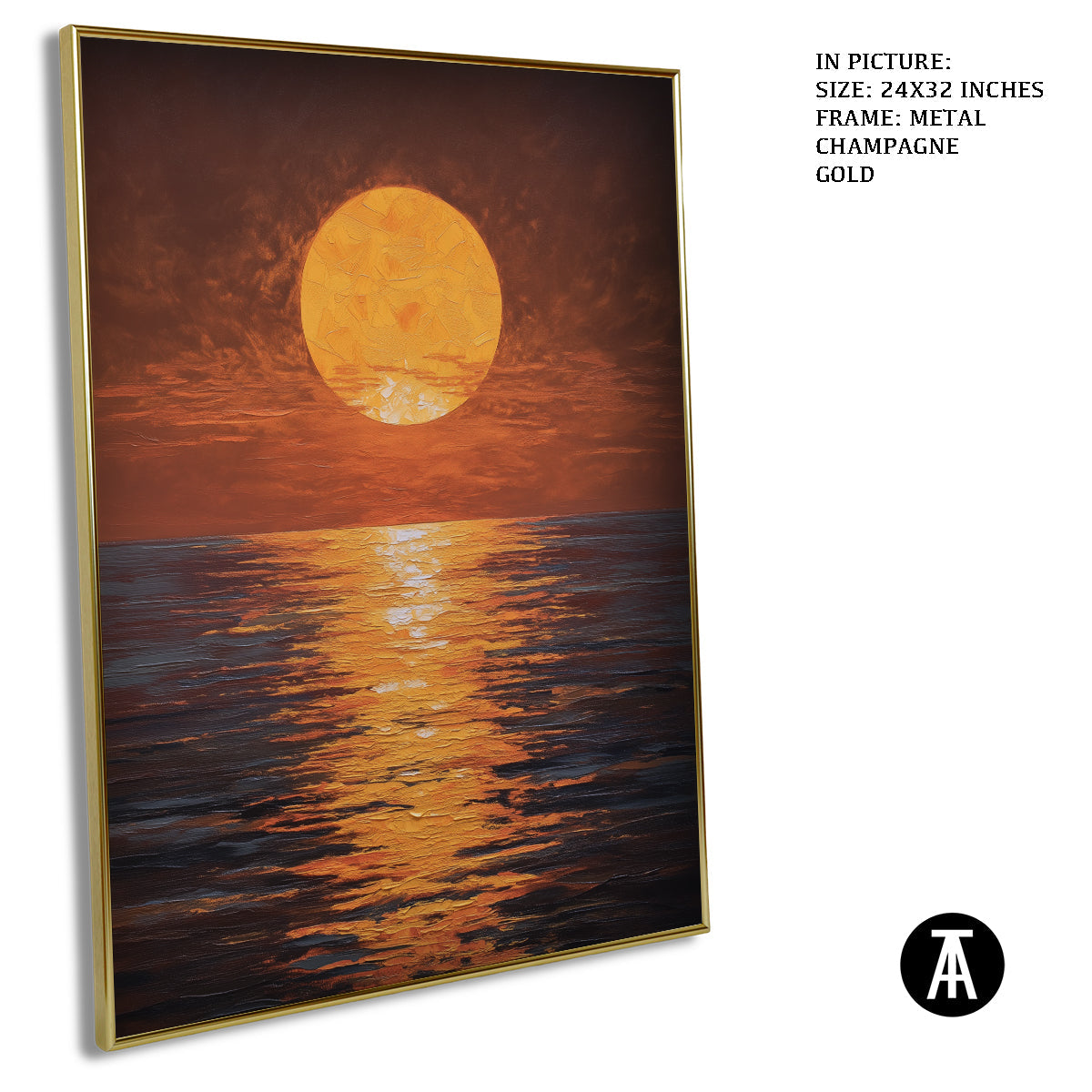 Artwork in Light Brown Frame