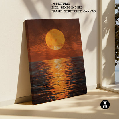 Artwork in Natural Wood Frame