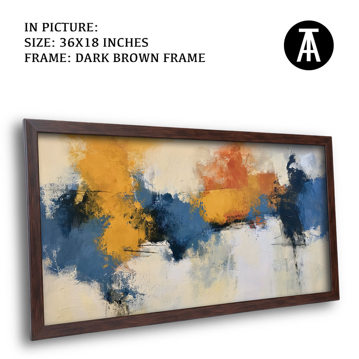 Artwork in Dark Brown Frame