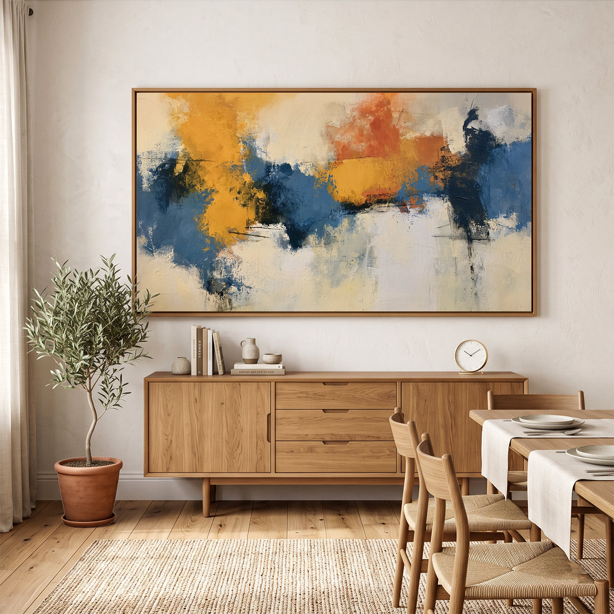 Abstract Painting in a Lifestyle Setting