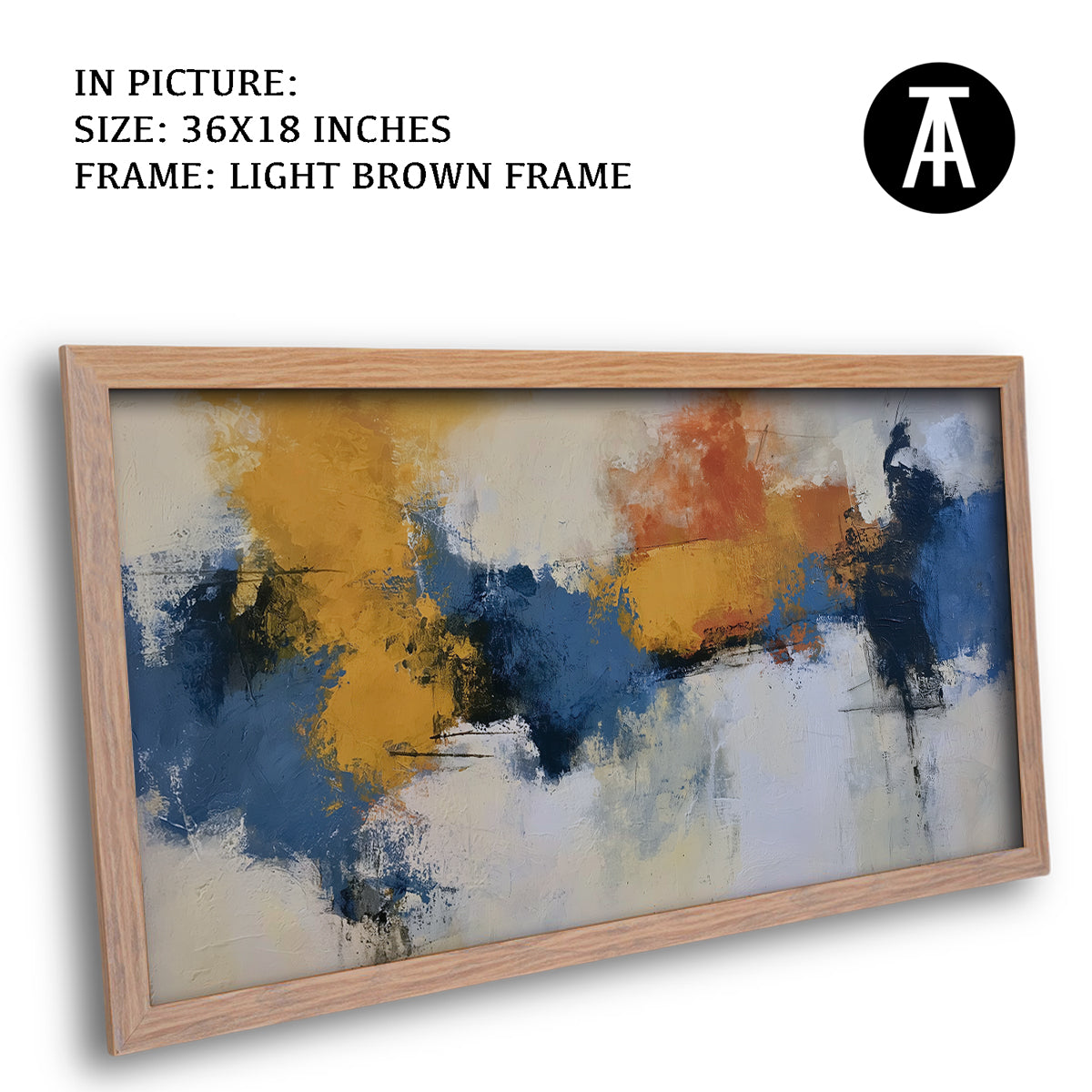 Artwork in Light Brown Frame