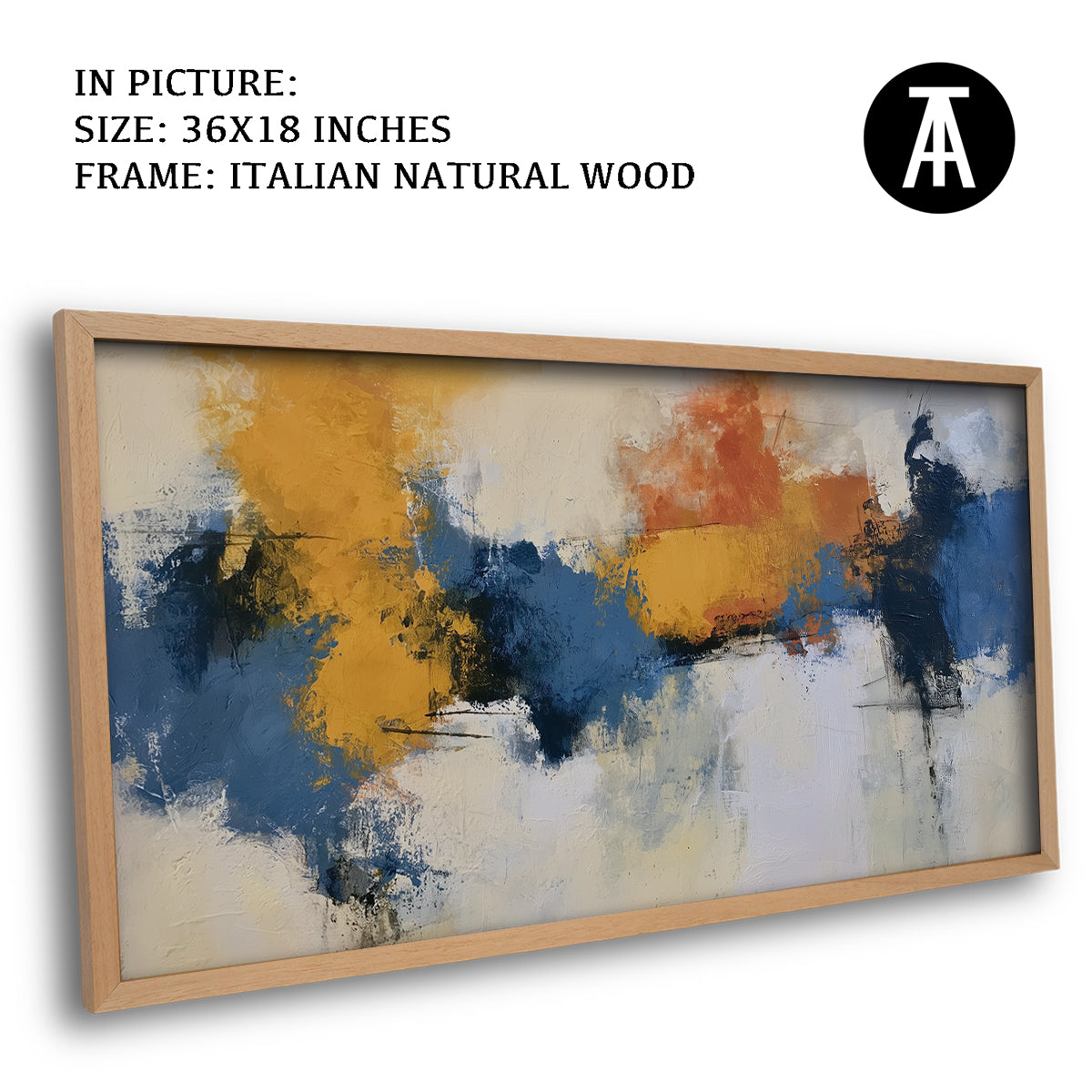 Artwork in Natural Wood Frame