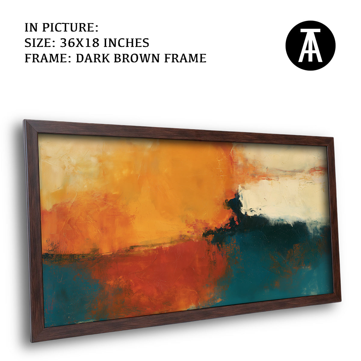 Artwork in Dark Brown Frame
