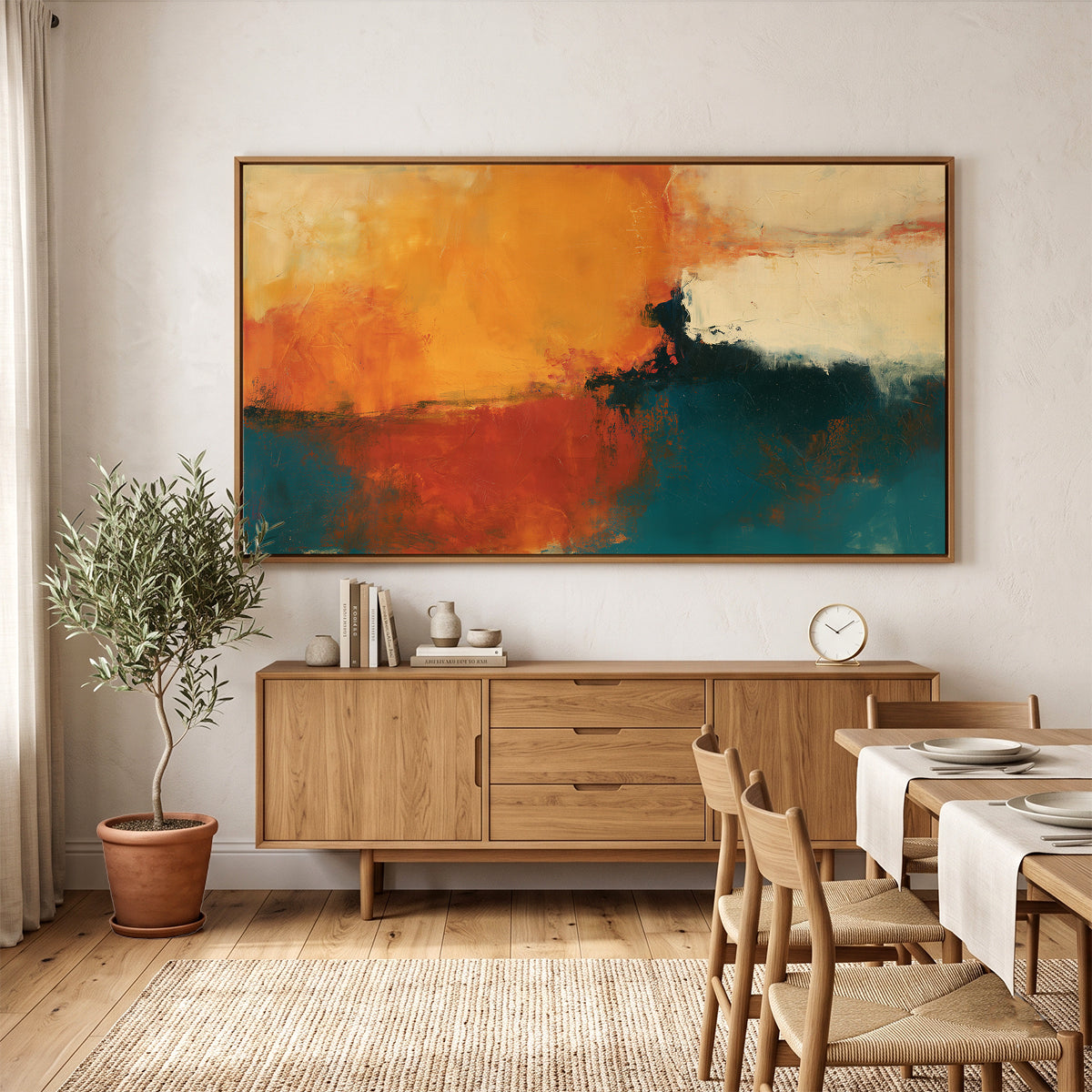 Abstract Painting in a Lifestyle Setting