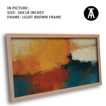 Artwork in Light Brown Frame