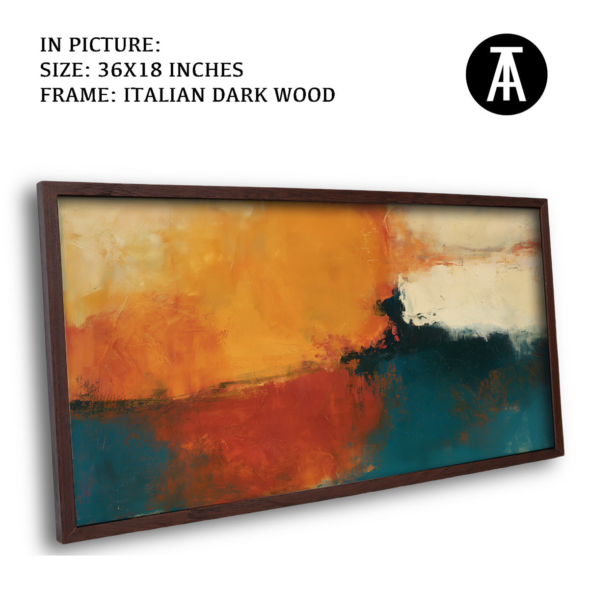 Artwork in Dark Wood Frame