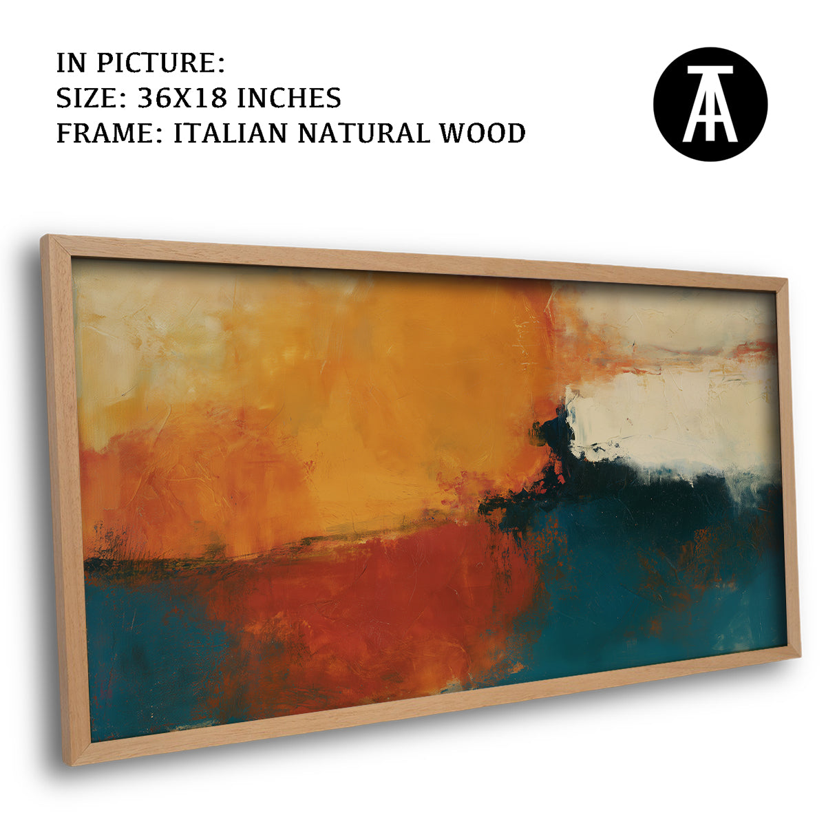 Artwork in Natural Wood Frame