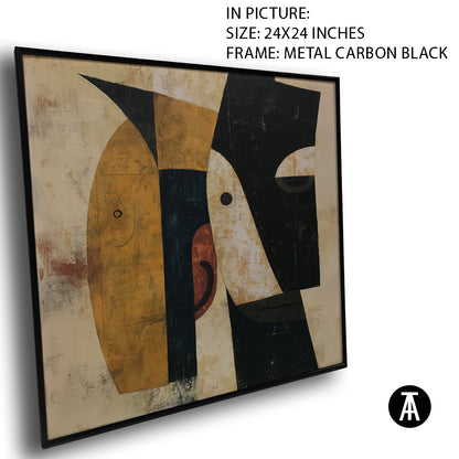 Artwork in Carbon Black Metal Frame