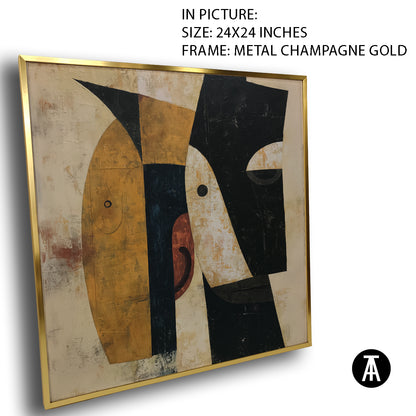 Artwork in Metal Champagne Gold Frame