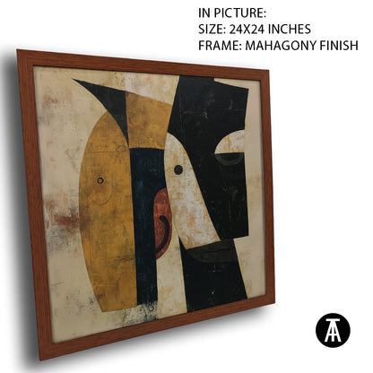 Artwork in Mahogany Finish Frame