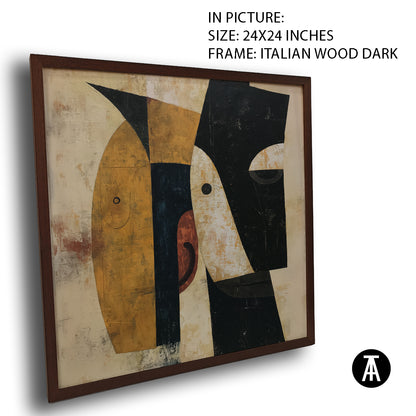 Artwork in Dark Wood Frame