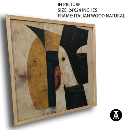 Artwork in Natural Wood Frame
