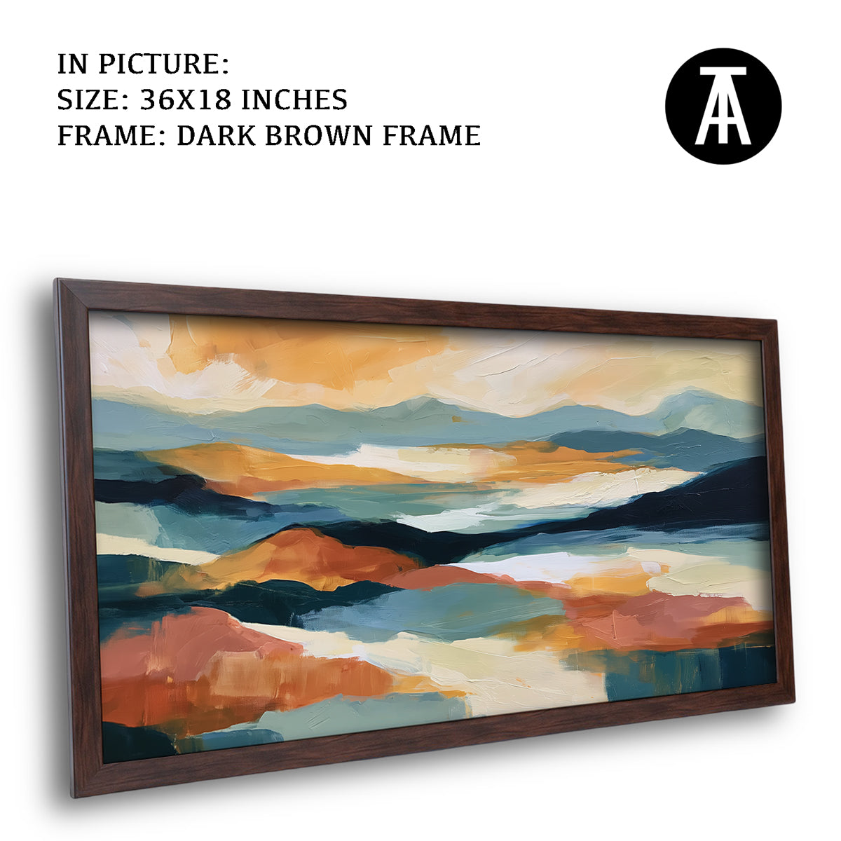 Artwork in Dark Brown Frame