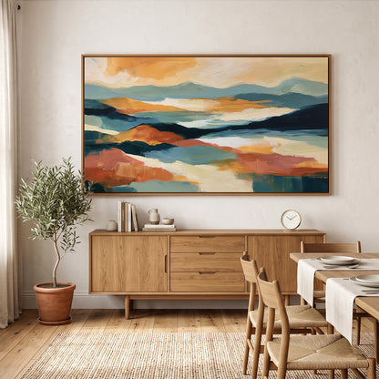 Abstract Painting in a Lifestyle Setting
