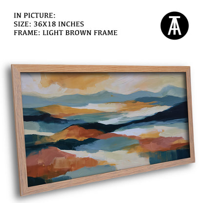 Artwork in Light Brown Frame