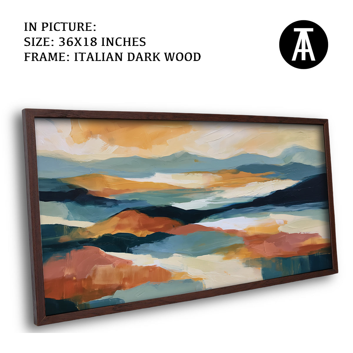 Artwork in Dark Wood Frame