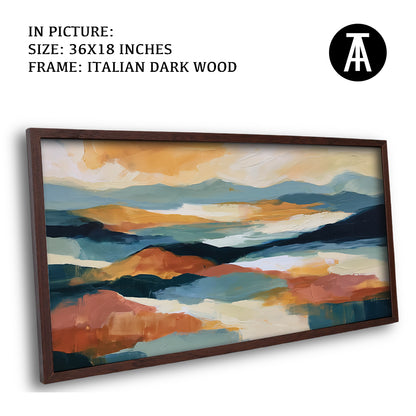 Artwork in Dark Wood Frame