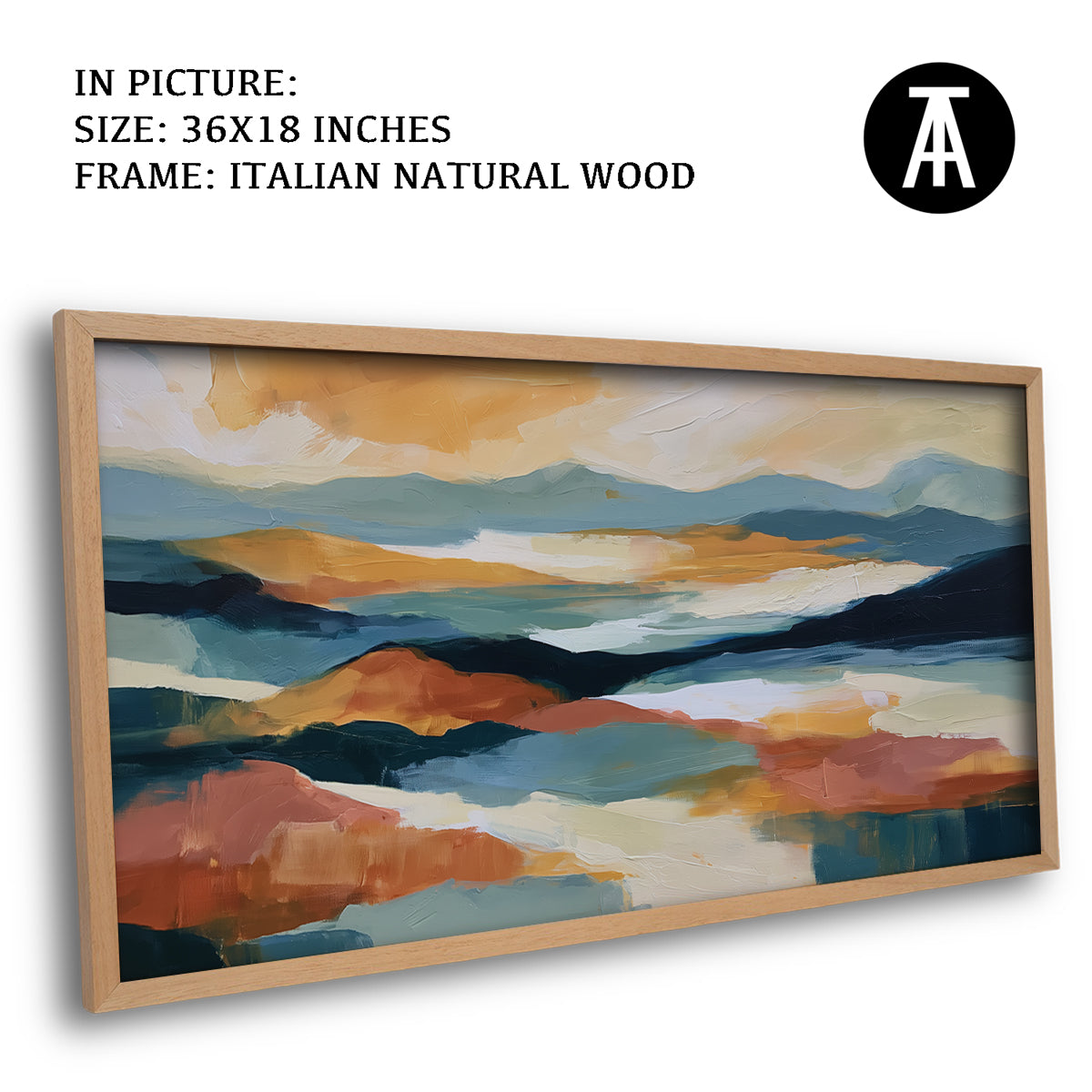 Artwork in Natural Wood Frame