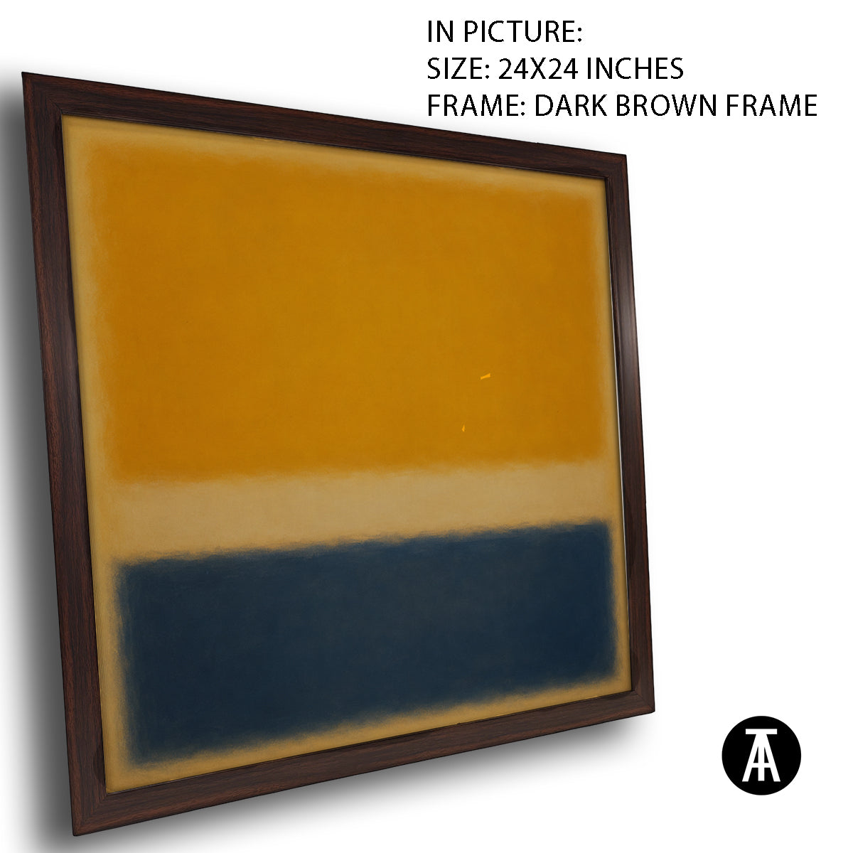 Artwork in Dark Brown Frame