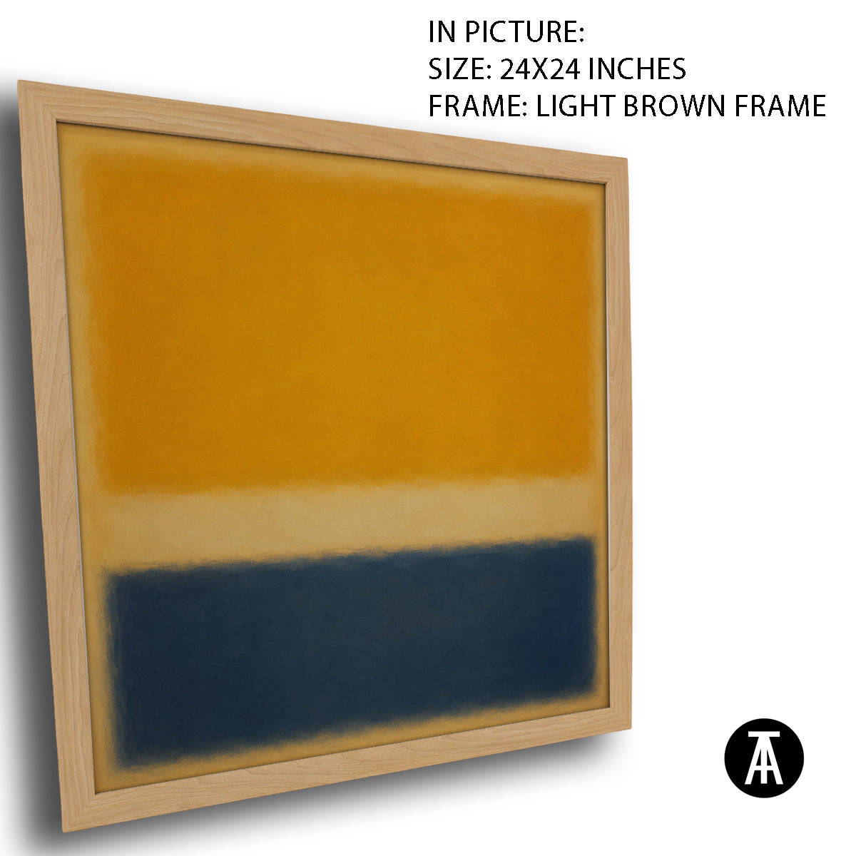 Artwork in Light Brown Frame