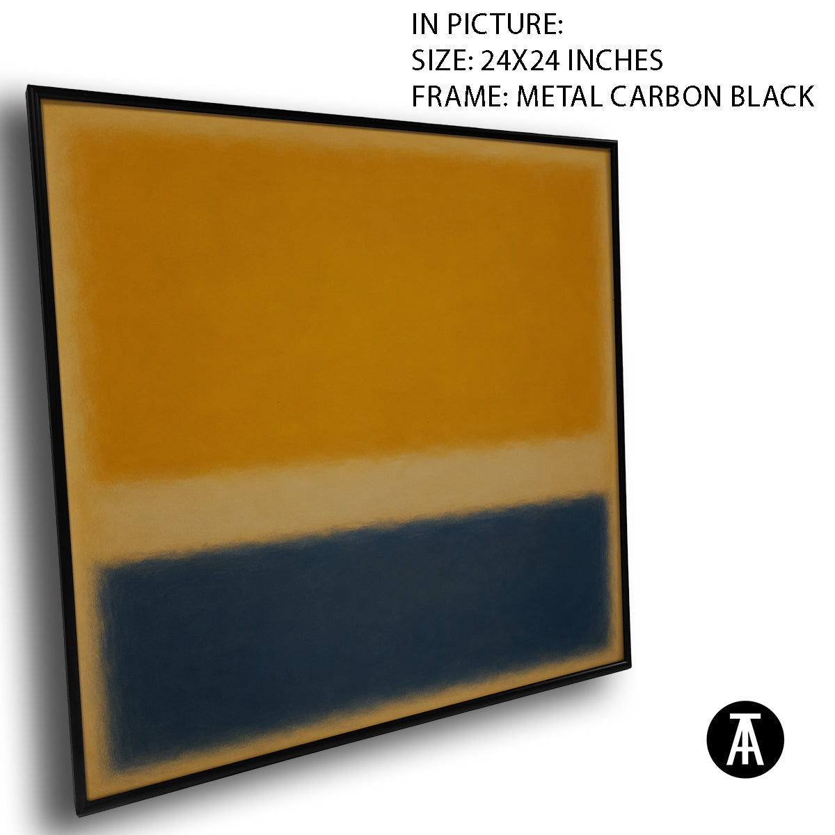 Artwork in Carbon Black Metal Frame