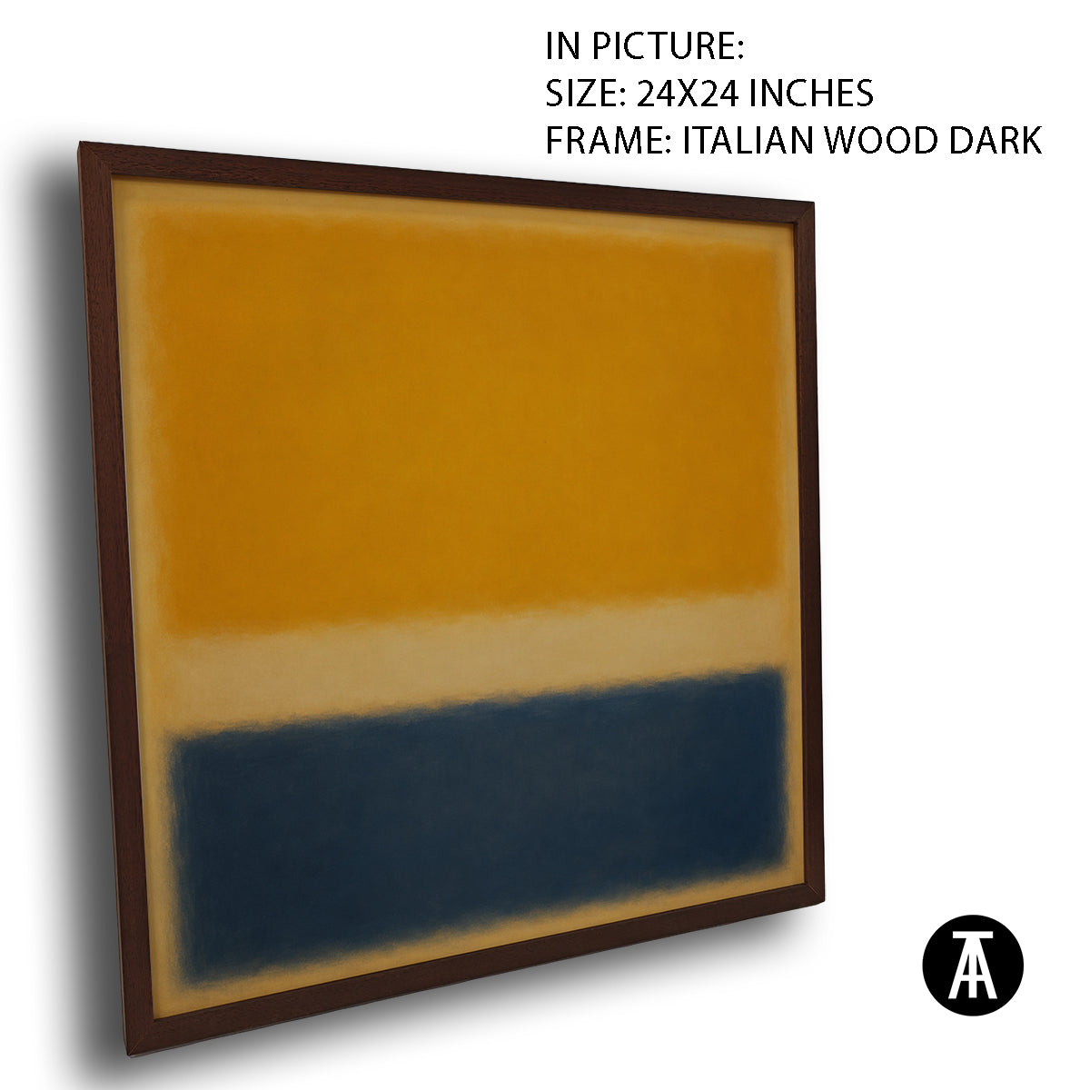 Artwork in Dark Wood Frame