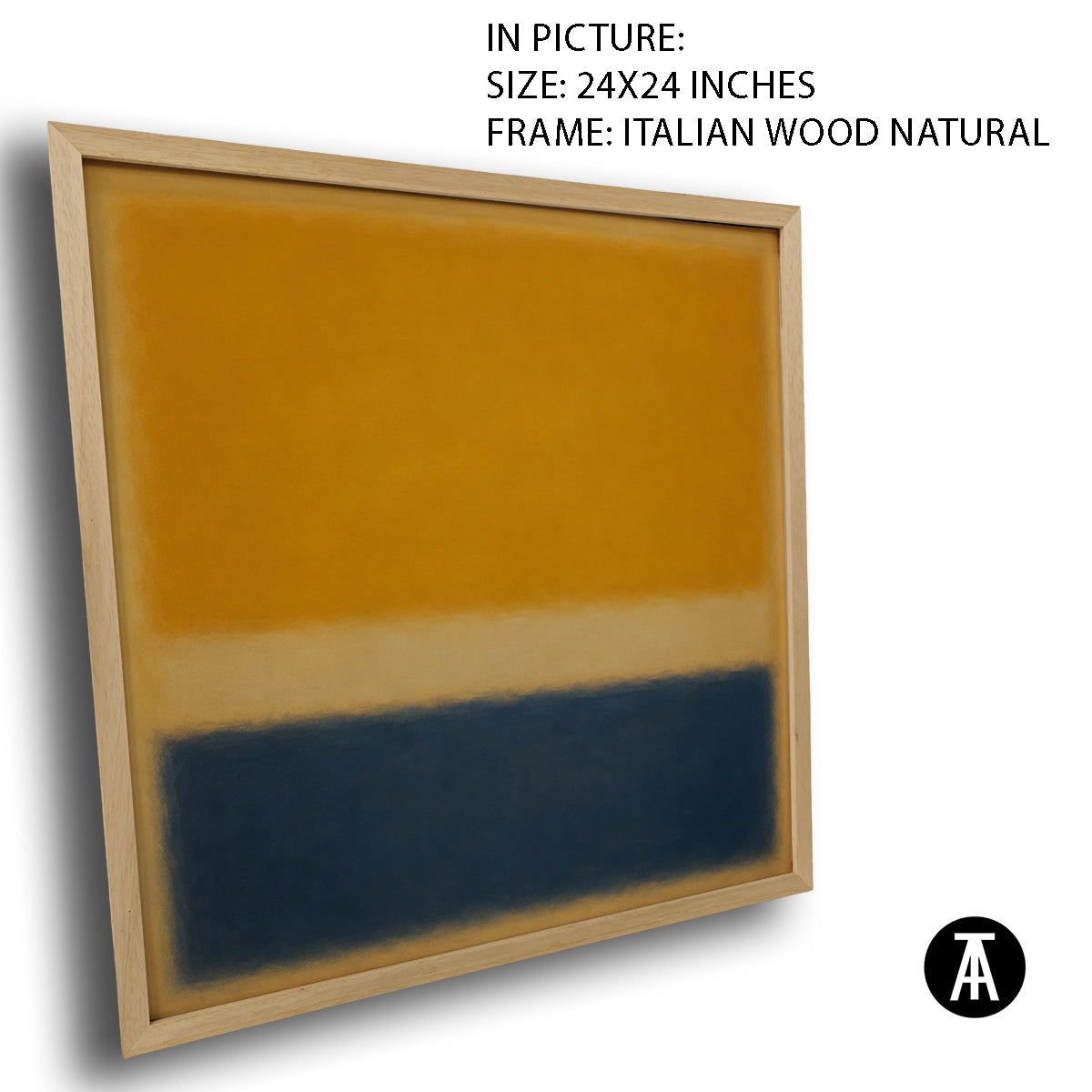 Artwork in Natural Wood Frame