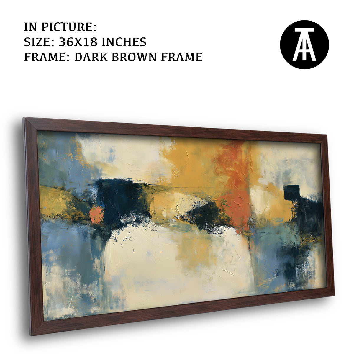 Artwork in Dark Brown Frame