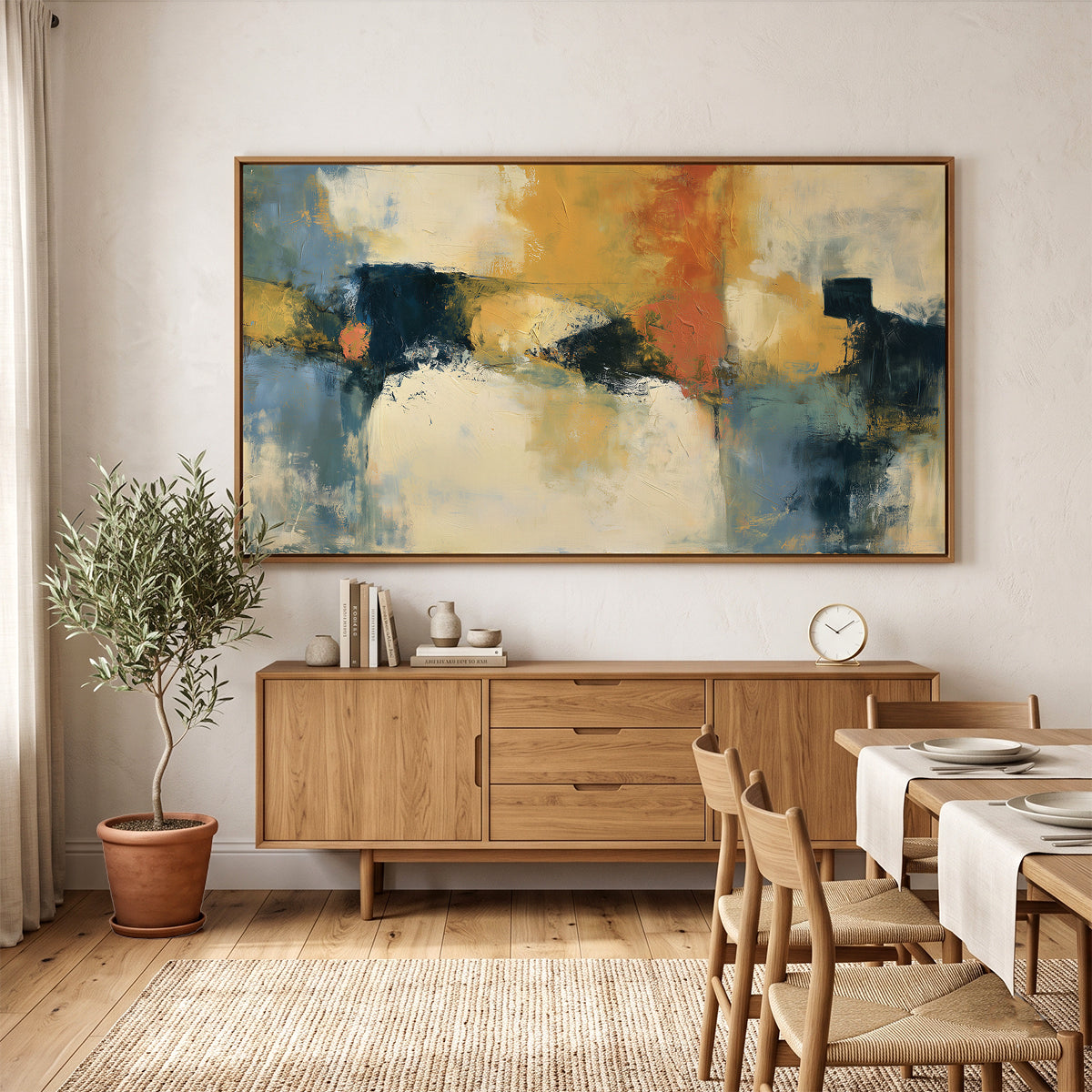 Abstract Painting in a Lifestyle Setting