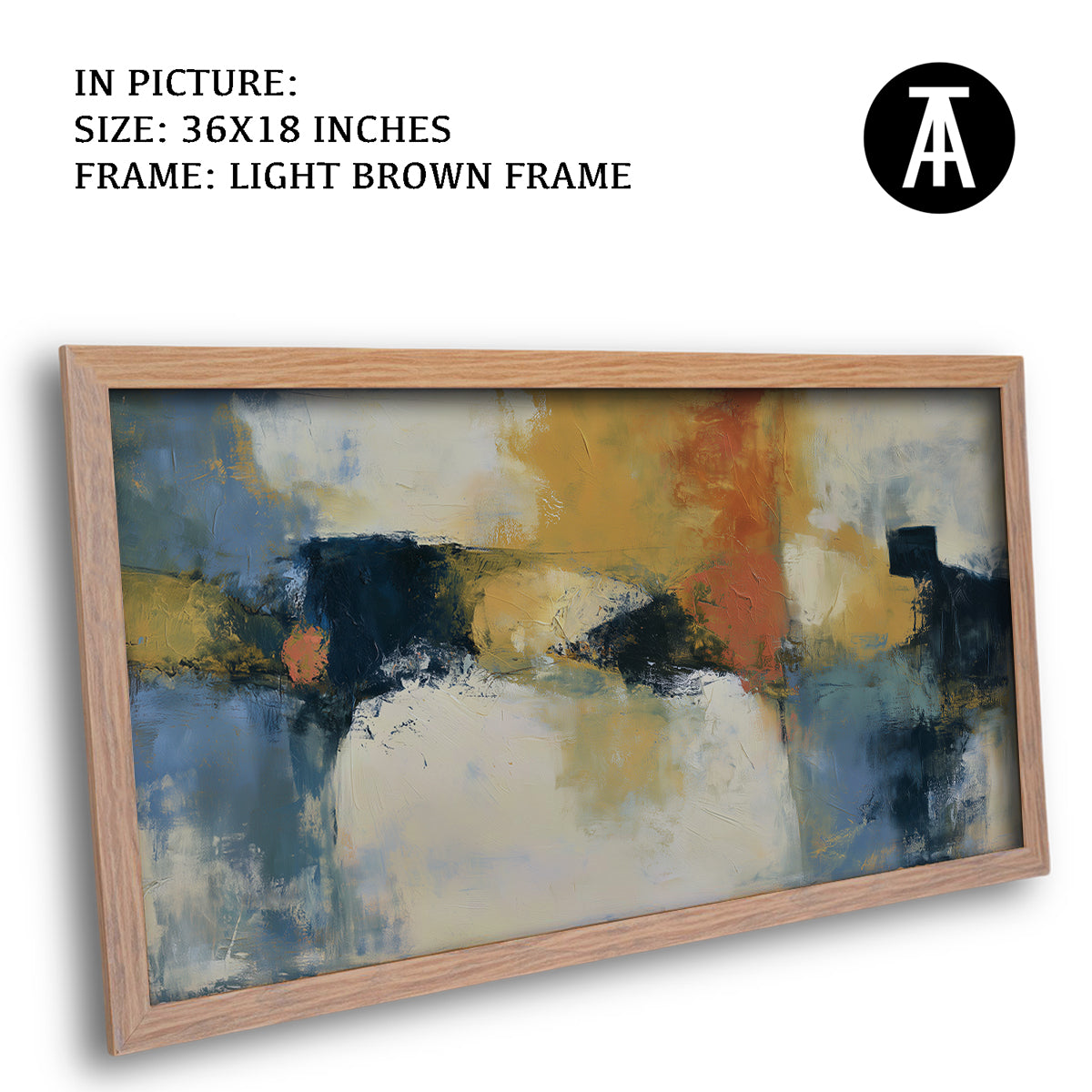 Artwork in Light Brown Frame