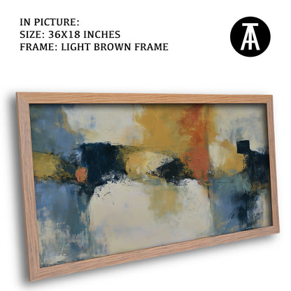 Artwork in Light Brown Frame
