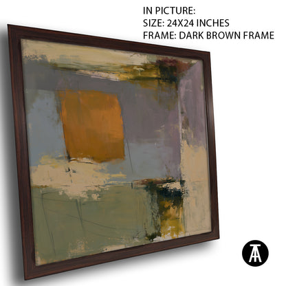Artwork in Dark Brown Frame