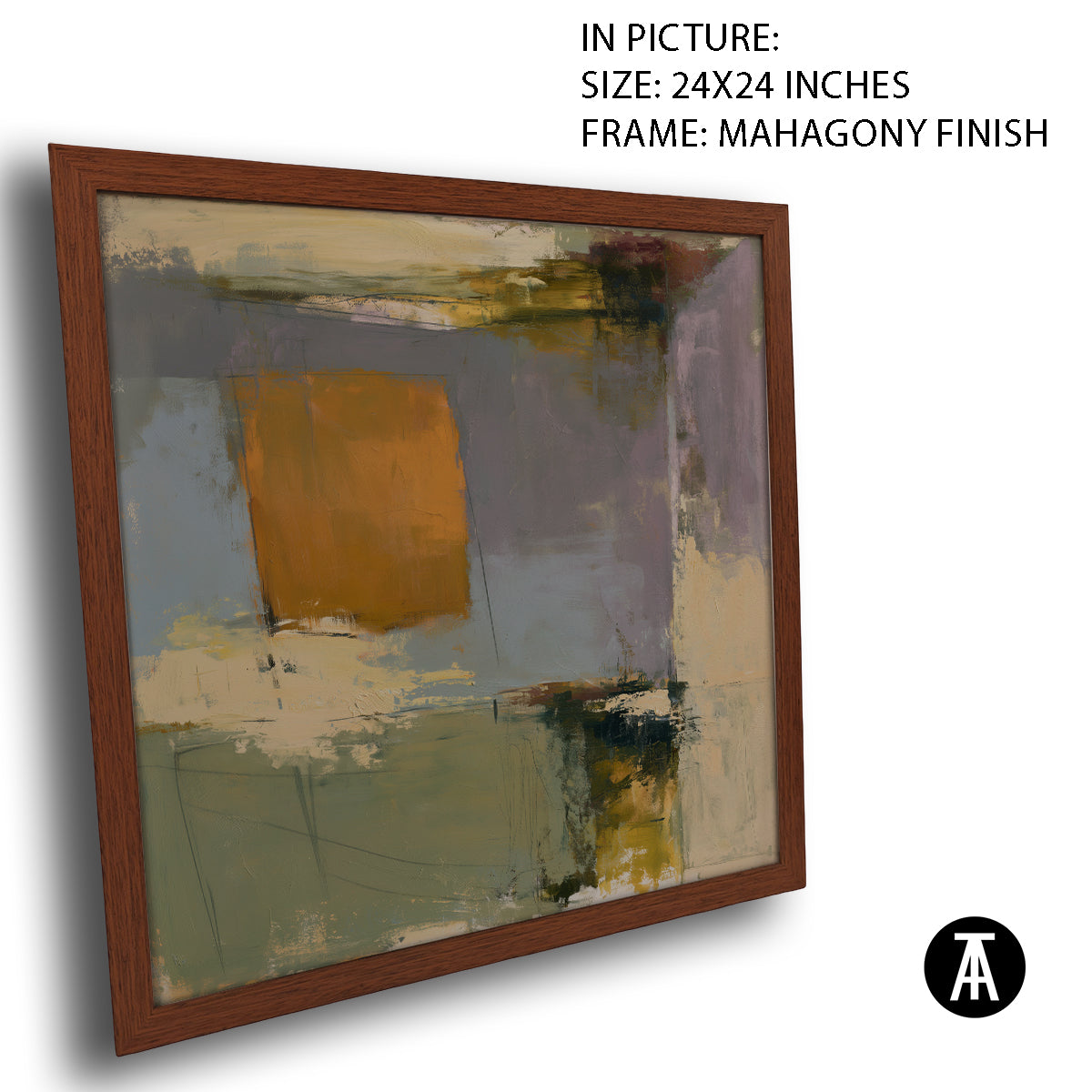 Artwork in Mahogany Finish Frame