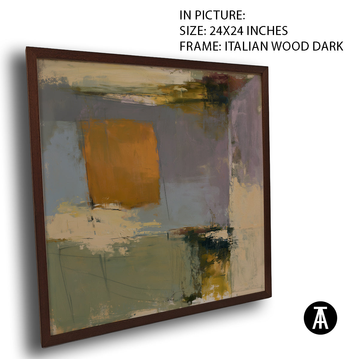 Artwork in Dark Wood Frame
