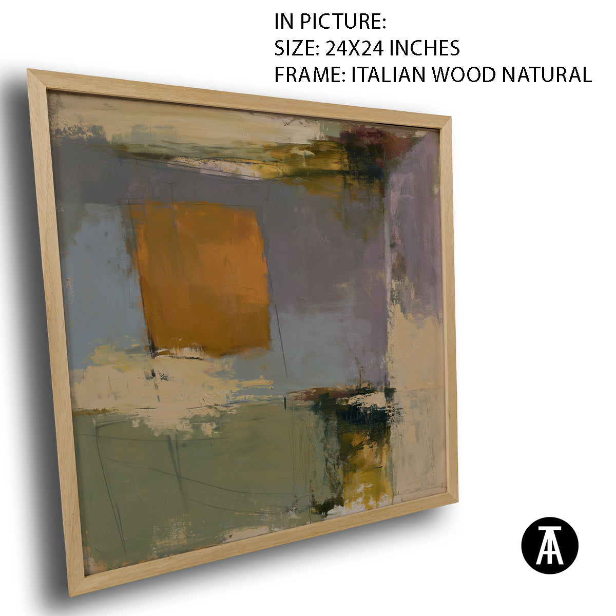Artwork in Natural Wood Frame