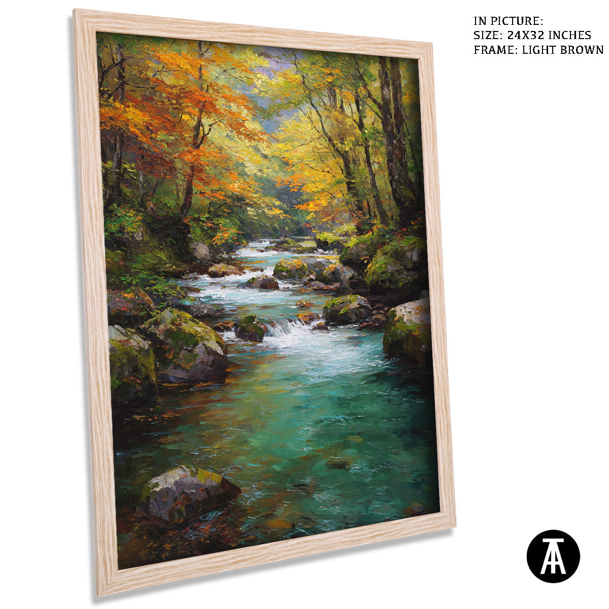 Artwork in Dark Brown Frame