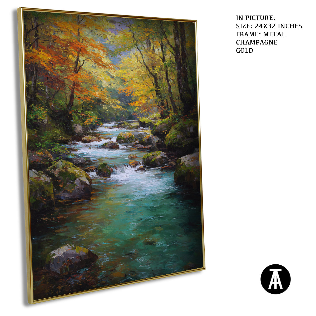 Artwork in Light Brown Frame