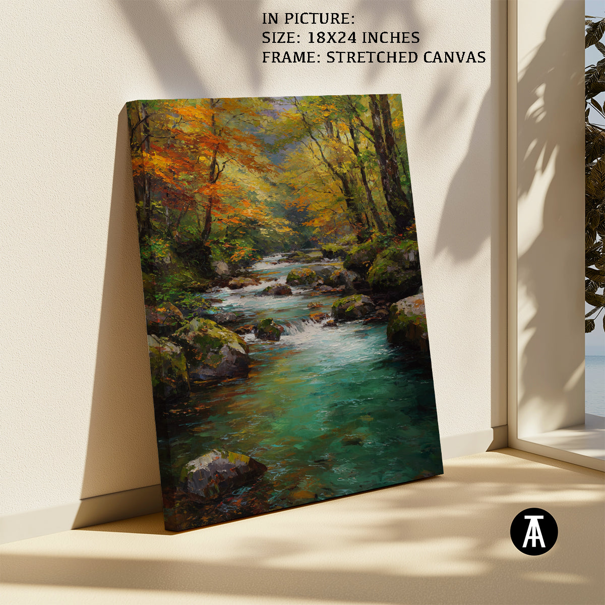 Artwork in Natural Wood Frame