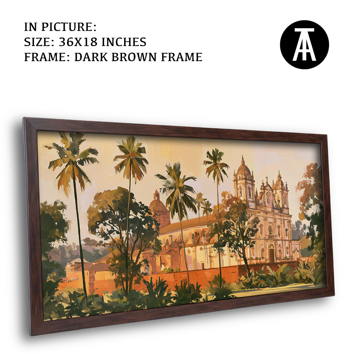 Artwork in Dark Brown Frame