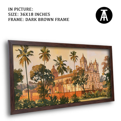 Artwork in Dark Brown Frame