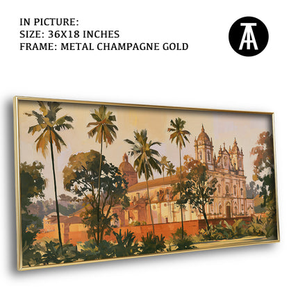 Artwork in Metal Champagne Gold Frame