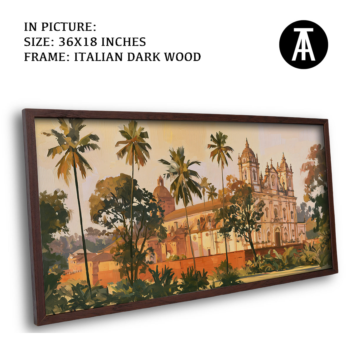 Artwork in Dark Wood Frame